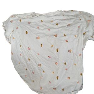 Old Navy White Tee with Cactus and Floral Print